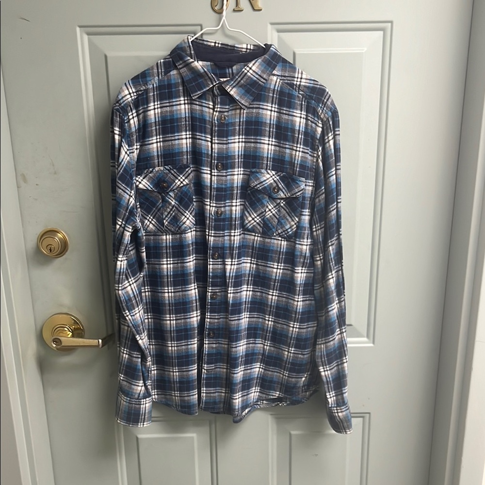 Blue Plaid Men's Shirt